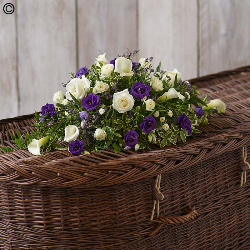 Small Rich Purple Casket Spray