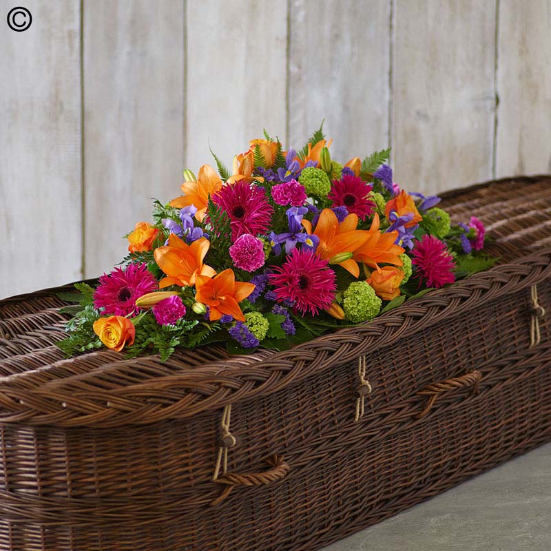 Bright Blooms Casket Spray